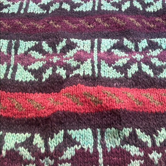 Nuevo Americana | Vintage 100% Wool Colourful Knit Grandpa Sweater Size L - Picture 12 of 12